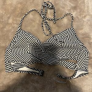 Victoria Secret Pink Black&White Bikini Top